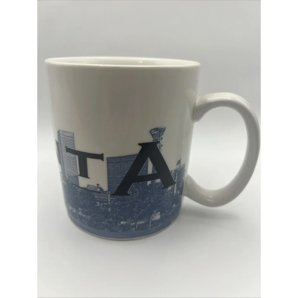 2002 Starbucks ATLANTA Skyline Series One Barista Advertising Mug 18oz